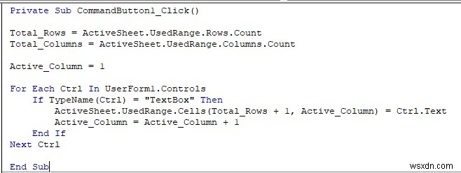 Cách tạo biểu mẫu nhập dữ liệu trong Excel VBA (với các bước đơn giản)