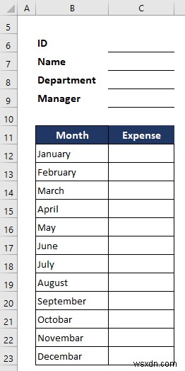 Cách lập báo cáo chi phí hàng tháng trong Excel (với các bước nhanh)