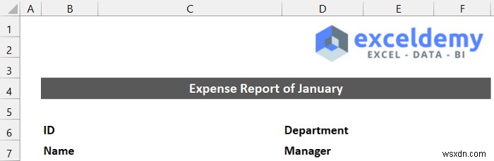 Cách lập báo cáo chi phí hàng tháng trong Excel (với các bước nhanh)