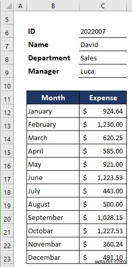 Cách lập báo cáo chi phí hàng tháng trong Excel (với các bước nhanh)