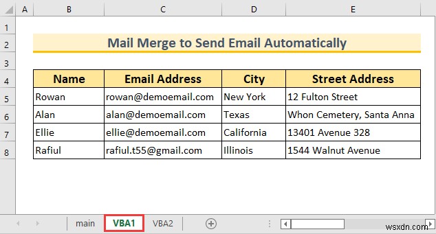 Kết hợp thư trong Excel mà không cần Word (2 cách phù hợp)