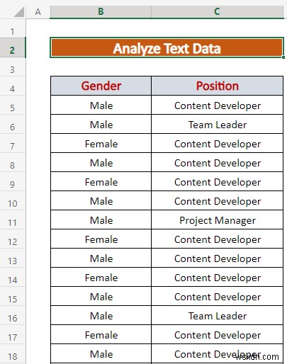 Cách phân tích dữ liệu văn bản trong Excel (5 cách phù hợp)