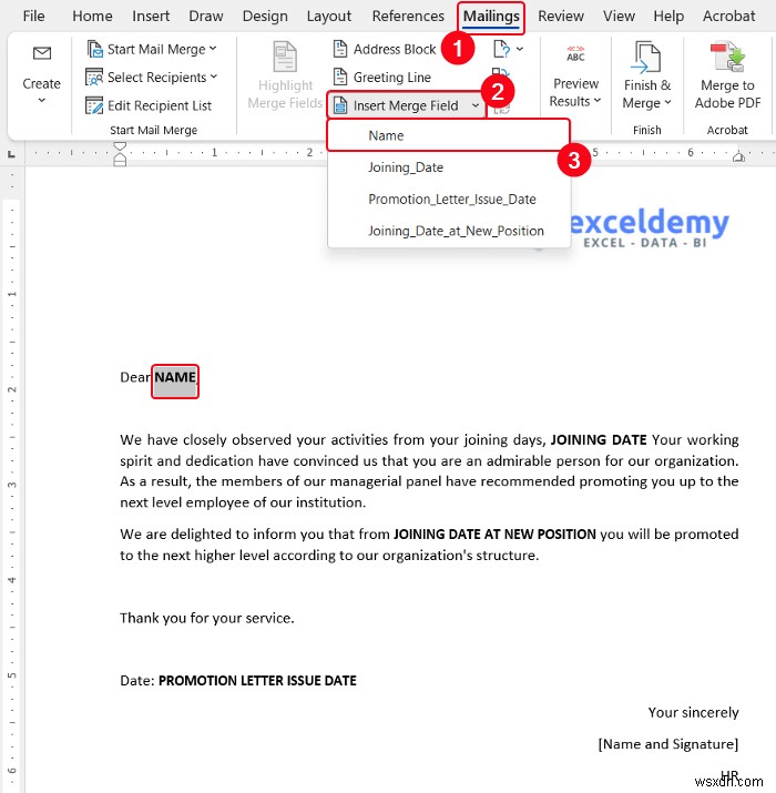 Cách thay đổi định dạng ngày trong kết hợp thư trong Excel (với các bước nhanh)