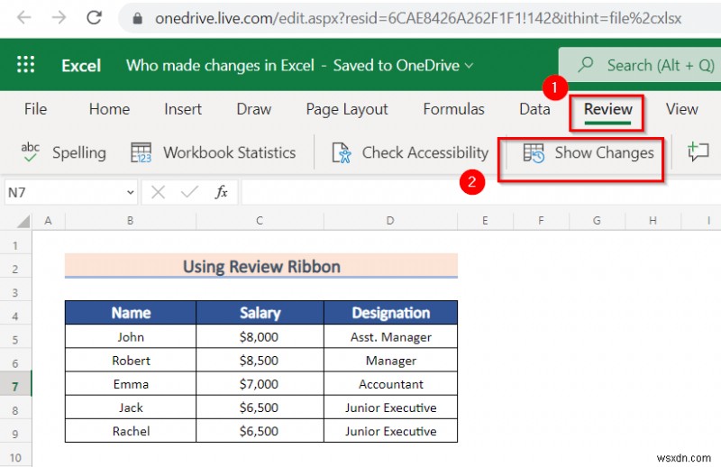 Cách xem ai đã thực hiện thay đổi trong Excel (6 phương pháp dễ dàng)