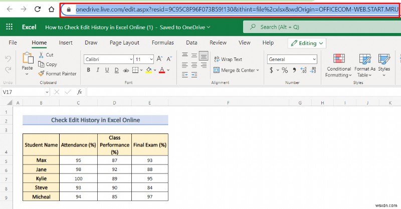 Cách kiểm tra lịch sử chỉnh sửa trong Excel Online (Với các bước đơn giản)