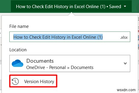 Cách kiểm tra lịch sử chỉnh sửa trong Excel Online (Với các bước đơn giản)