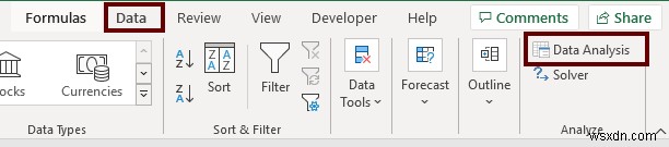 [Đã sửa:] Phân tích dữ liệu không hiển thị trong Excel (2 giải pháp hiệu quả)