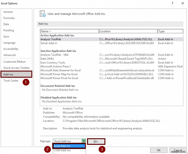 [Đã sửa:] Phân tích dữ liệu không hiển thị trong Excel (2 giải pháp hiệu quả)