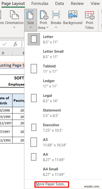 Cách điều chỉnh kích thước trang để in trong Excel (6 Thủ thuật nhanh)