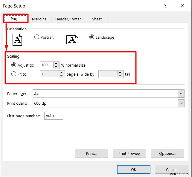 Cách điều chỉnh kích thước trang để in trong Excel (6 Thủ thuật nhanh)