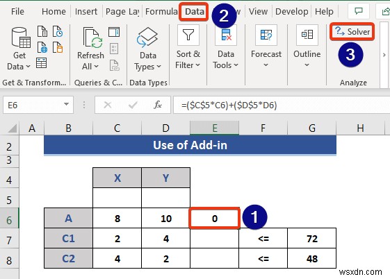 Cách lập trình tuyến tính trong Excel (2 cách phù hợp)