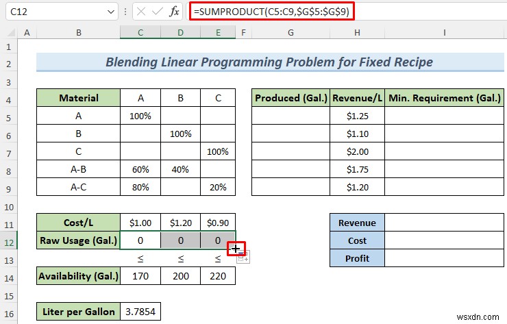 Cách giải quyết vấn đề lập trình tuyến tính kết hợp với Excel Solver