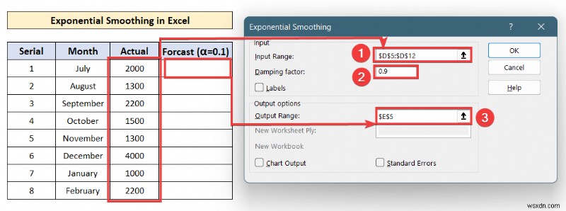 Cách thực hiện làm mịn theo cấp số nhân trong Excel (Với các bước nhanh)