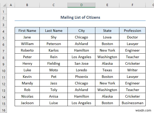 Cách tạo nhãn gửi thư trong Excel (với các bước đơn giản)