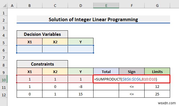 Cách giải lập trình tuyến tính số nguyên trong Excel (Với các bước đơn giản)