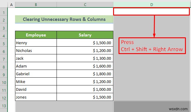 Cách đặt phần cuối của bảng tính Excel (3 cách hiệu quả)