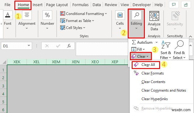 Cách đặt phần cuối của bảng tính Excel (3 cách hiệu quả)