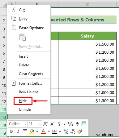 Cách đặt phần cuối của bảng tính Excel (3 cách hiệu quả)