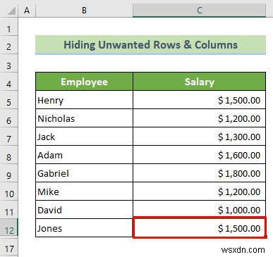 Cách đặt phần cuối của bảng tính Excel (3 cách hiệu quả)