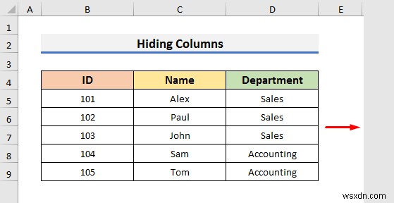 Cách giới hạn cột trong Excel (3 cách nhanh)