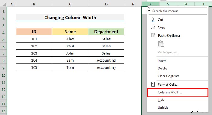 Cách giới hạn cột trong Excel (3 cách nhanh)