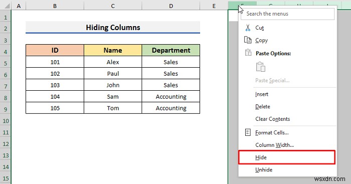 Cách giới hạn cột trong Excel (3 cách nhanh)