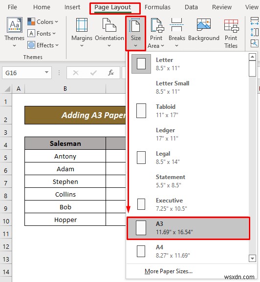 Cách thêm khổ giấy A3 trong Excel (2 cách nhanh)