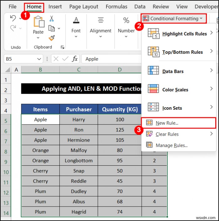 Cách thay thế màu hàng dựa trên nhóm trong Excel (6 phương pháp)