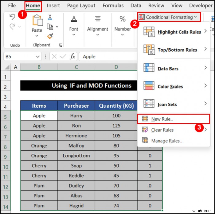 Cách thay thế màu hàng dựa trên nhóm trong Excel (6 phương pháp)