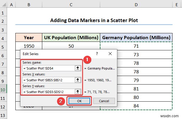 Cách thêm Dấu dữ liệu trong Excel (2 Ví dụ dễ dàng)