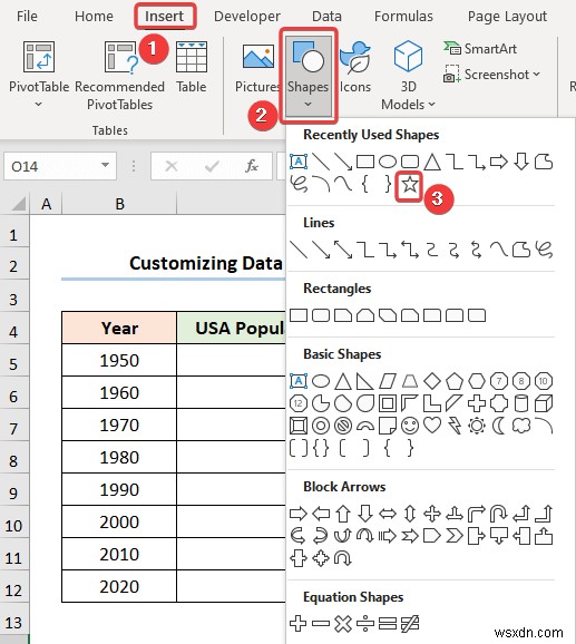 Cách thêm Dấu dữ liệu trong Excel (2 Ví dụ dễ dàng)