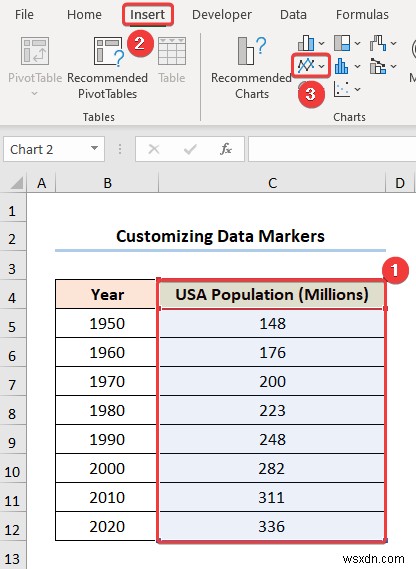 Cách thêm Dấu dữ liệu trong Excel (2 Ví dụ dễ dàng)