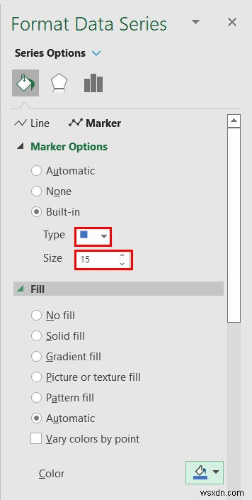 Cách thay đổi hình dạng điểm đánh dấu trong đồ thị Excel (3 phương pháp dễ dàng)