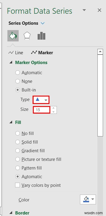 Cách thay đổi hình dạng điểm đánh dấu trong đồ thị Excel (3 phương pháp dễ dàng)