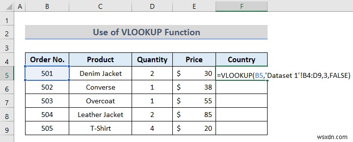 Dữ liệu ánh xạ Excel từ một trang tính khác (6 phương pháp hữu ích)