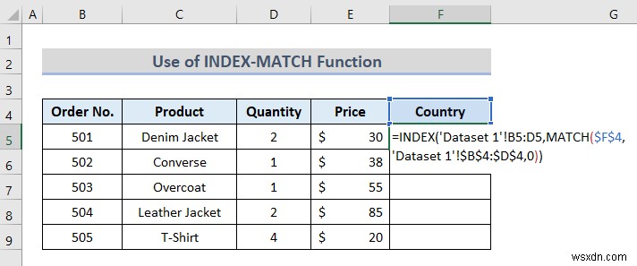 Dữ liệu ánh xạ Excel từ một trang tính khác (6 phương pháp hữu ích)