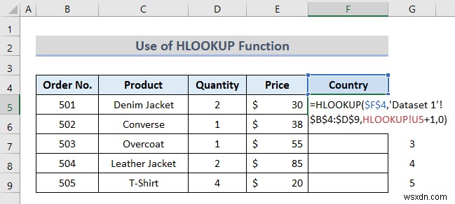 Dữ liệu ánh xạ Excel từ một trang tính khác (6 phương pháp hữu ích)