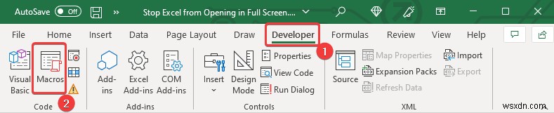 Làm cách nào để ngăn Excel mở toàn màn hình (4 cách)