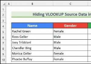 Cách ẩn dữ liệu nguồn VLOOKUP trong Excel (5 cách dễ dàng)