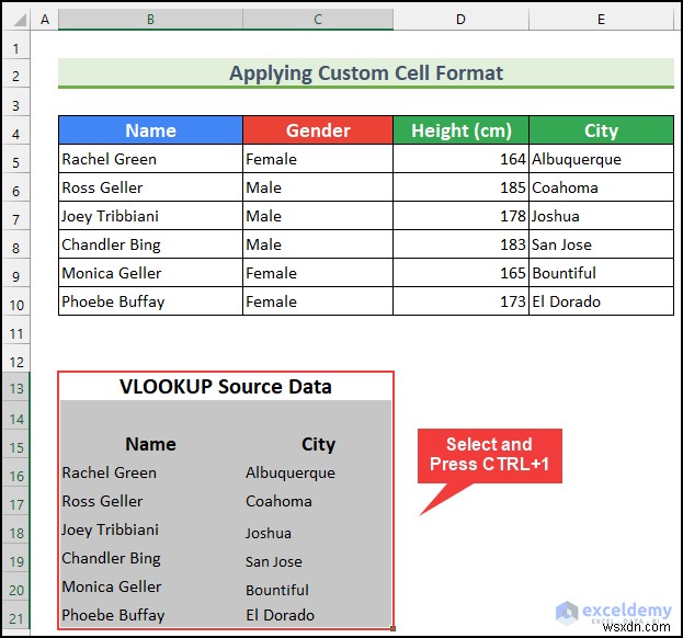 Cách ẩn dữ liệu nguồn VLOOKUP trong Excel (5 cách dễ dàng)