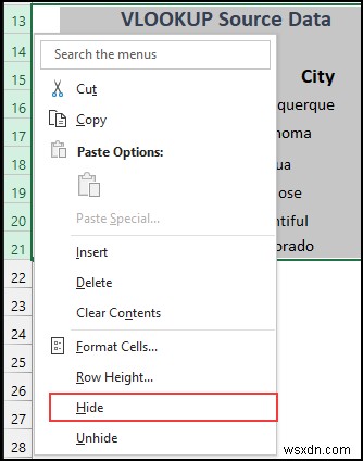 Cách ẩn dữ liệu nguồn VLOOKUP trong Excel (5 cách dễ dàng)