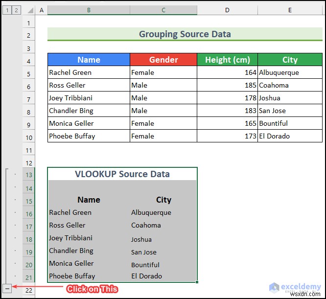 Cách ẩn dữ liệu nguồn VLOOKUP trong Excel (5 cách dễ dàng)