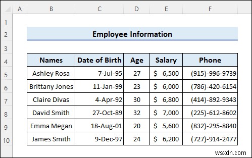 Cách ẩn dữ liệu bí mật trong Excel (5 cách dễ dàng)