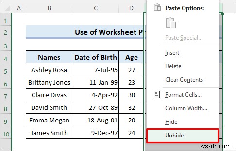 Cách ẩn dữ liệu bí mật trong Excel (5 cách dễ dàng)