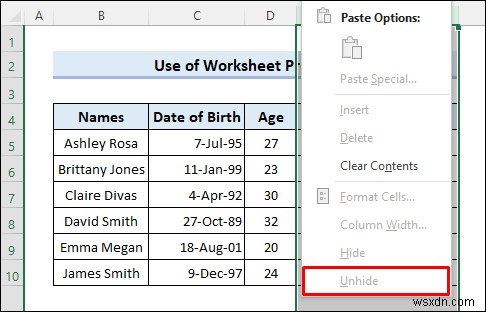 Cách ẩn dữ liệu bí mật trong Excel (5 cách dễ dàng)
