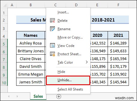 Cách ẩn dữ liệu bí mật trong Excel (5 cách dễ dàng)