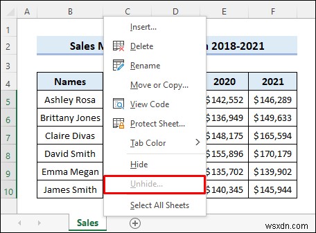 Cách ẩn dữ liệu bí mật trong Excel (5 cách dễ dàng)