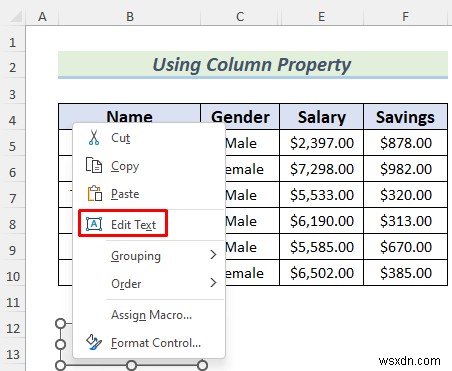 Cách ẩn cột bằng nút trong Excel (4 phương pháp phù hợp)