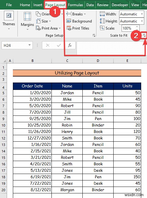 Cách điều chỉnh trang trong Excel (3 cách dễ dàng)