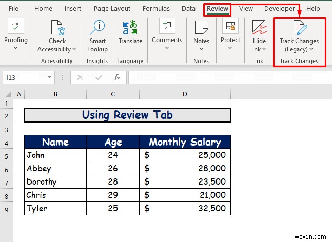 Cách bật Theo dõi thay đổi trong Excel (với Tùy chỉnh)